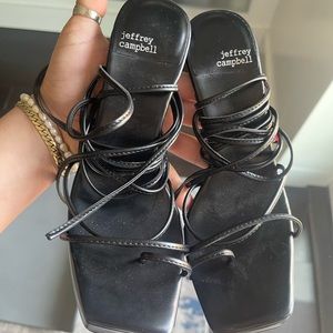 Jefferey Campbell strapped black heels